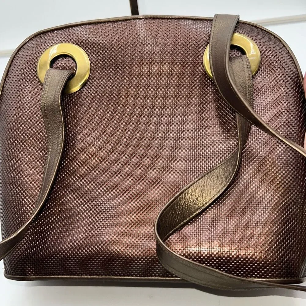 Stuart Weitzman Made in Spain Vintage Pebbled Copper Leather with Dustbag